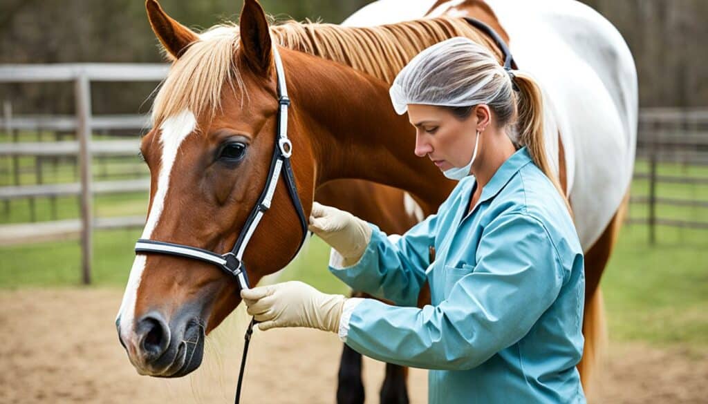 Räude Behandlung bei Pferden