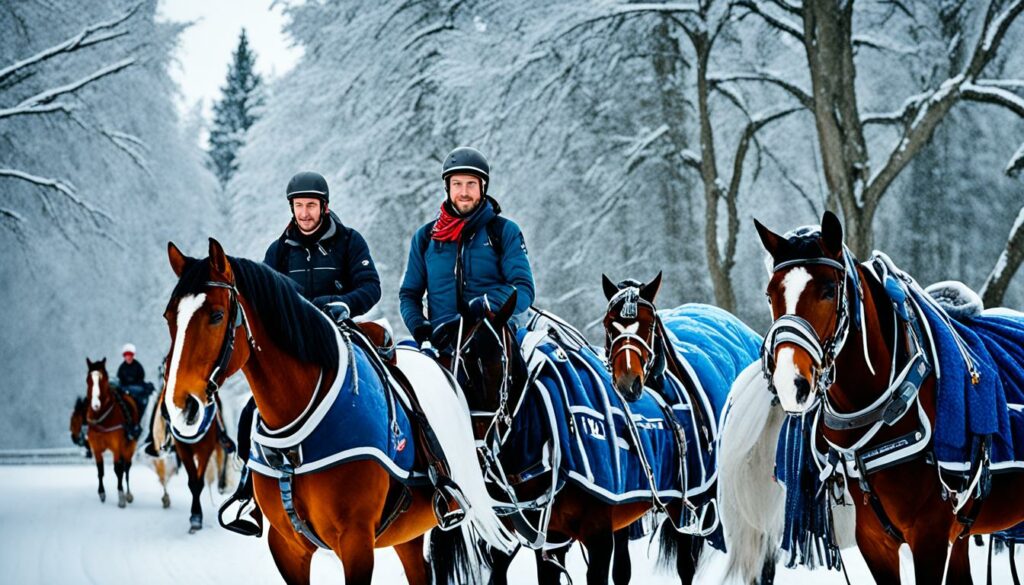 Winterreiten mit Pferden